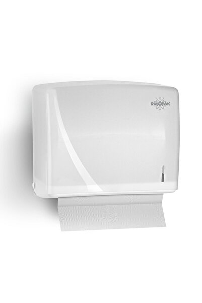 Rulopak Modern C-v Katlama Kağıt Havlu Dispenseri 200'lü Transparan Beyaz