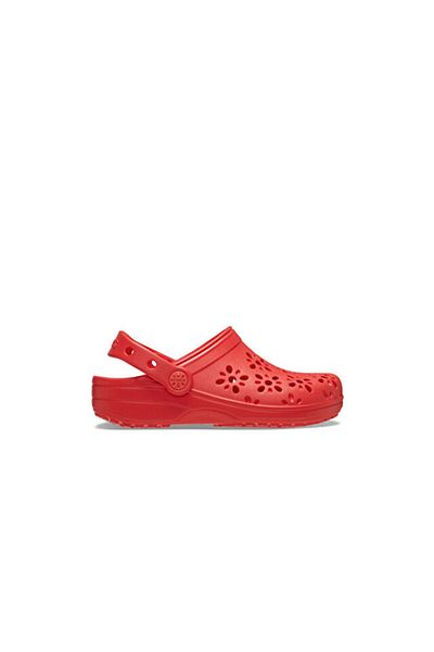 Crocs Classic Floral Cut Out Clog t Kids Slippers 210944 -6Zr Red
