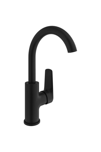 KALE صنبور حوض الحمام الدوار جنبا إلى جنب باللون الأسود