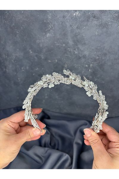 Hayalperest boncuk Danica Noble Zircon Queen Crown and Turban Accessory