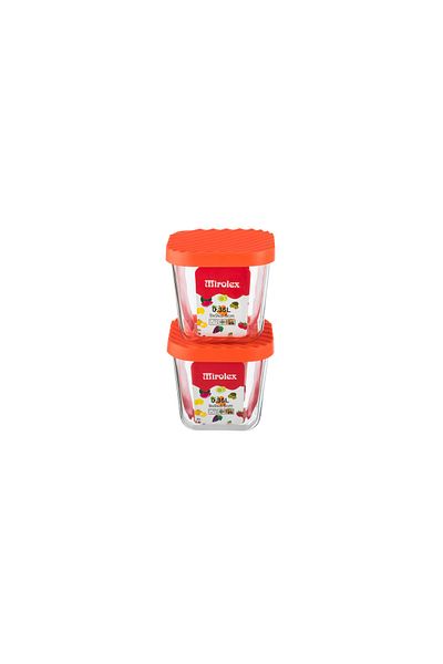 Dania 2-Piece Glass Food Storage Container Set with Microwaveable Plastic Lid