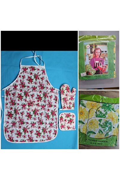 Other 3 Piece Kitchen Apron Set Multicolor