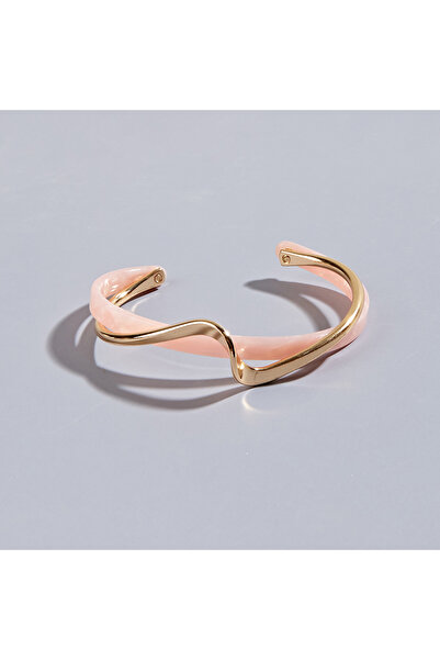 Choice pink White Acrylic Bracelets Board Bend Metal Bangles Women Hand Brace...