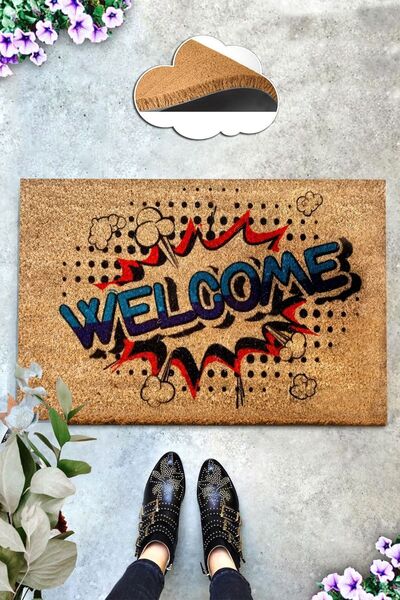 Chilai Home Coco Effet Doğal Koko Paspas,40x60 Cm Kıl Kapı Önü Paspası