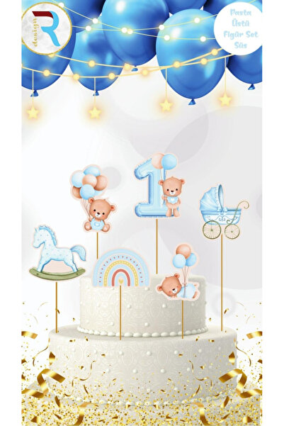 party world Temalı Pasta Üstü Figür Kürdan Süsleri – 6’lı Paket | Doğum Günü ...