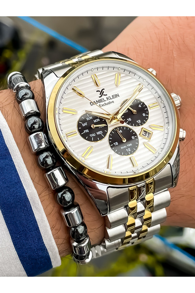 Daniel Klein Gümüş Renk Çelik Erkek Kol Saati Tum Fonksiyonları Aktif Saat Bileklik Babalar Günü
