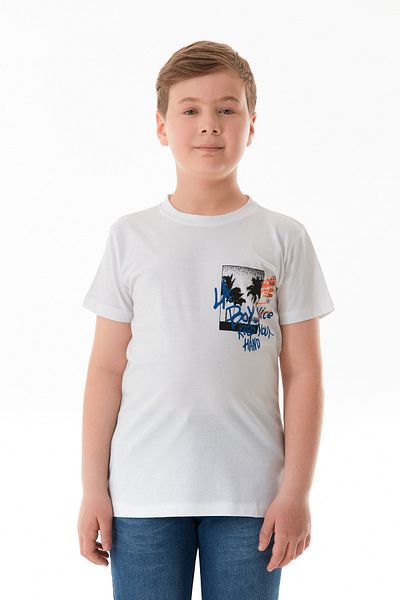 Fulla Moda Tricou pentru băiat 100% bumbac cu imprimeu text
