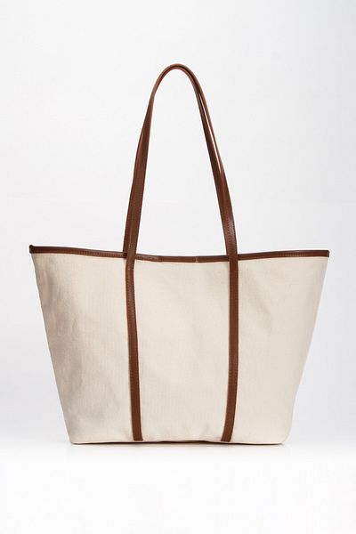 BAHELS Brown Nuage Canvas Tote Shoulder Bag