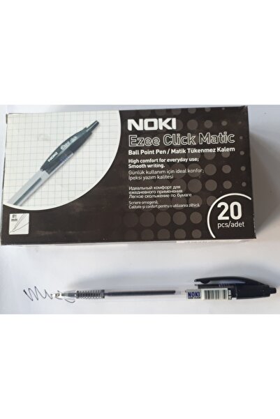 Noki Tükenmez Kalem 1.0 mm Üstten Basmalı 20 adetli Kutu Noki
