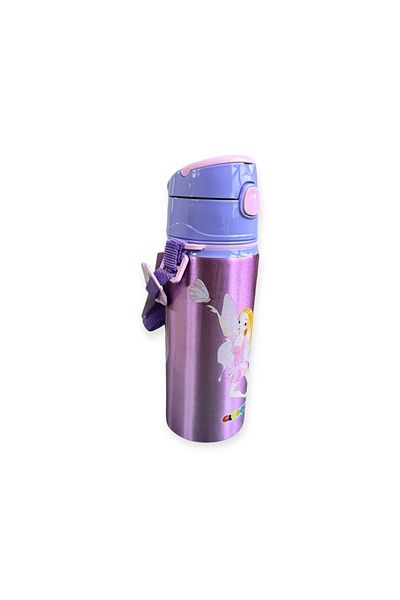 Polin Aluminum Metal Flask with Straw 600ml