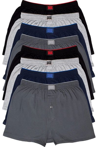 Line Smart Tutku 6-Pack Men's Mixed Color Combed Cotton Towel Waist Boxers