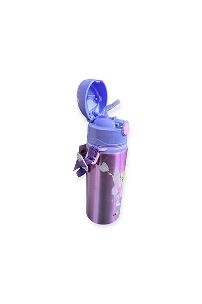 Polin Aluminum Metal Flask with Straw 600ml