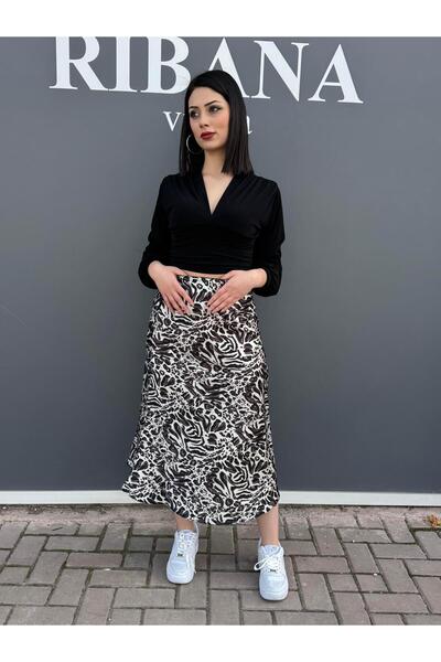 Bigdart Шарена сатенена пола 8031