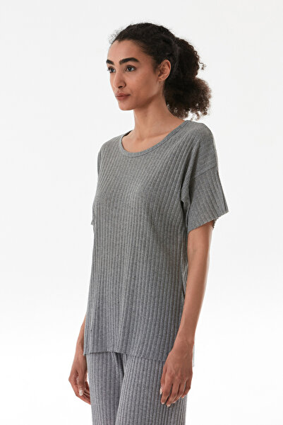 Fulla Moda Ribbed Elastic Waist Camisole Suit