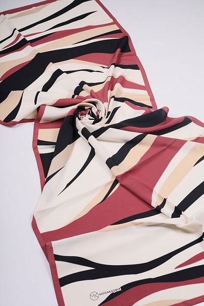 Modakaşmir Fashionable Cashmere Patterned Medina Silk Shawl - Pattern-12 - Color-04