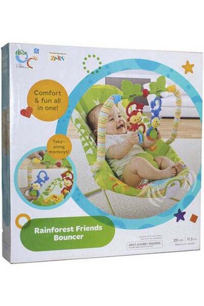 BabyCara لعبة هزازة موسيقية للأطفال من Rainforest Friends