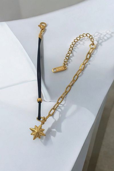 Çlk Accessories سوار حبل فولاذي سوار حبل نموذج نجمة الشمال الصلب 70830