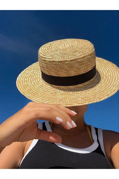 BAHELS Imported Vip Natural Straw Hat Adjustable