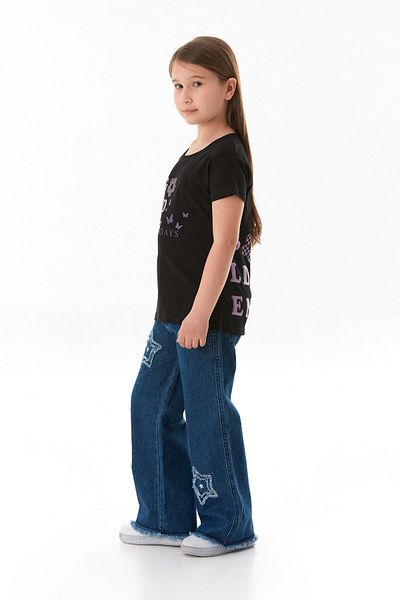 Fulla Moda 100% Cotton Golden Days Printed Girl's T-Shirt