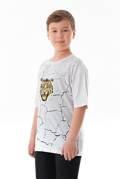 Fulla Moda Μπλουζάκι για αγόρι με στάμπα Tiger