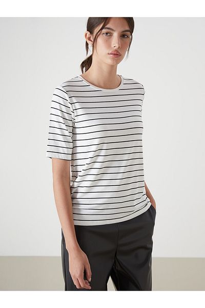 LC Waikiki Tricou cu dungi LCWAIKIKI Classic Crew Neck pentru damă