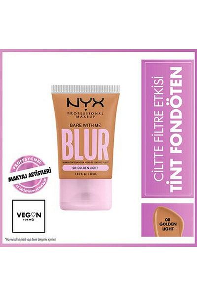 NYX Effective Blur Tint Foundation 08 Golden Light Skin Filter