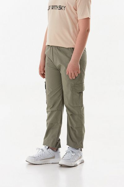 Fulla Moda Παντελόνι Jogger για αγόρια από 100% βαμβακερό ελαστικό ύφασμα αλεξίπτωτου