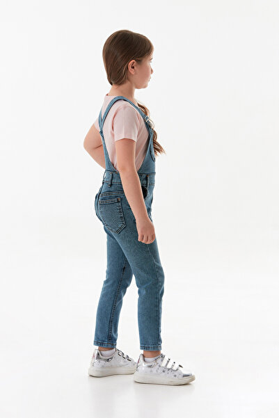 Fulla Moda Salopetă pentru fetiță cu broderie de flori