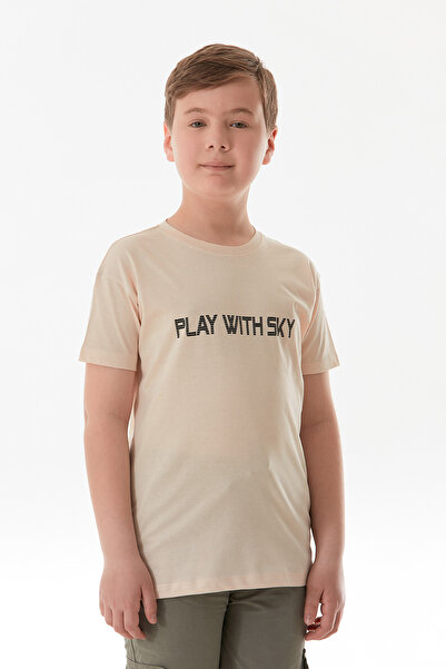 Fulla Moda Αγόρι μπλουζάκι από 100% βαμβάκι Play With Sky Printed