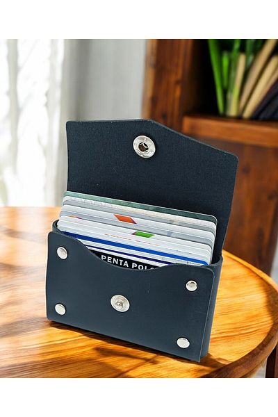 KUVARK Horizontal Model Genuine Cowhide Handmade Card Holder