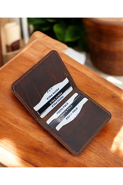 KUVARK Vertical Model Classic Wallet |   Genuine Cowhide |   Handmade