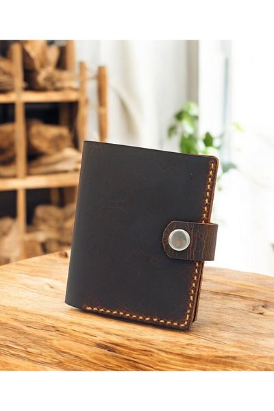 KUVARK Multi-Compartment Transparent Compartment Wallet - Business Card Holder |   Genuine Cowhide |   Handmade