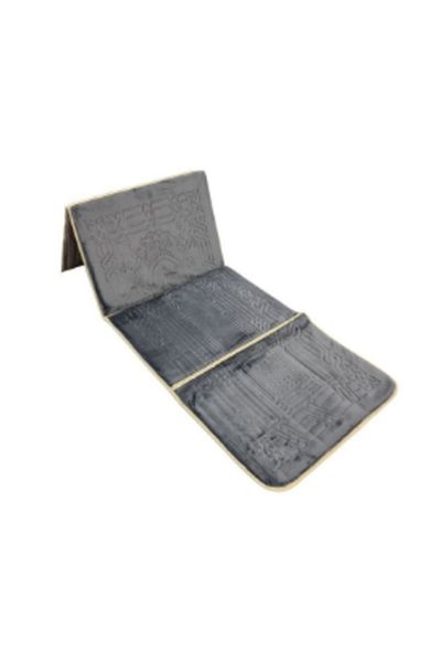 ROYAL ROSE 2-in-1 Foldable Prayer Rug and Backrest Grey 110x55cm