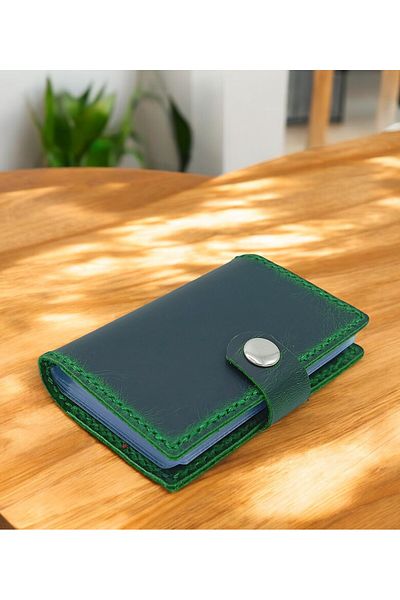 KUVARK Multi-Compartment Transparent Card Holder - Wallet |   Genuine Cowhide |   Handmade
