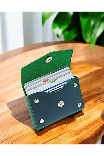 KUVARK Horizontal Model Genuine Cowhide Handmade Card Holder