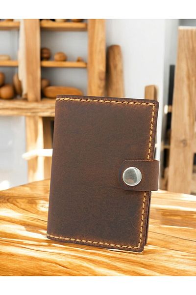 KUVARK Multi-Compartment Transparent Card Holder - Wallet |   Genuine Cowhide |   Handmade