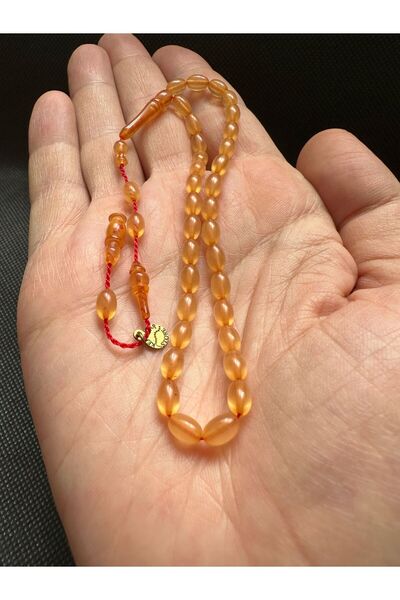 Kehribarstore Squeezing Amber Wrist Length 4 Finger Tiny Size Four Finger System Masterly Craftsmanship Men's Gift