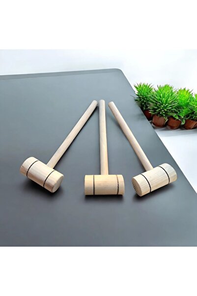 Metler Elmas Pinyata Çikolata Tokmağı Ahşap Tokmak Et Dövme Zeytin Dövme Ceviz Dövme Tokmağı 1 Adet