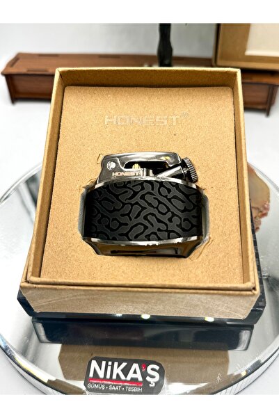 Genel Markalar Marka Şık Hediye Kutulu Benzinli Siyah Renk Çakmak - Kişiselle...