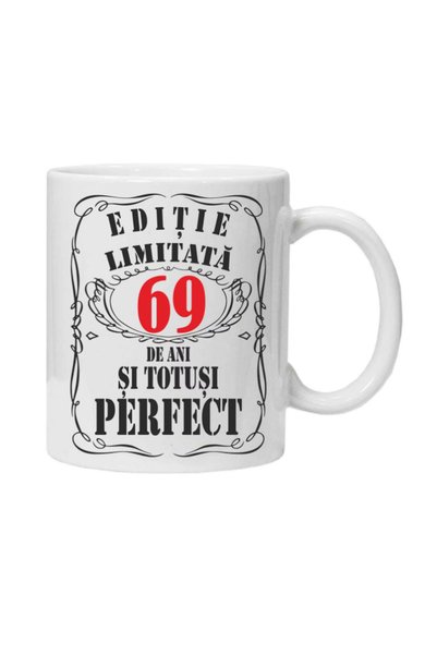 OEM Cana albă personalizată „ediție limitată”, 69 ani, INOVATIX®. 330 ml