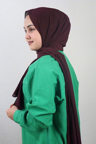 Levidor Solid Color Italian Crinkle Shawl - Pattern-01 - Color-12