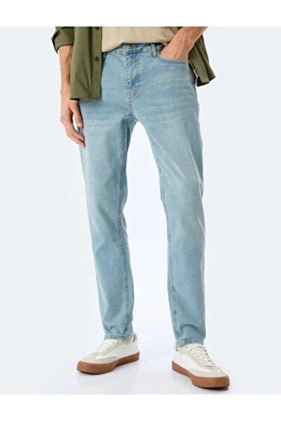 Koton Justın Super Skinny Чоловічі джинси світло-сині 5sam40046ıd