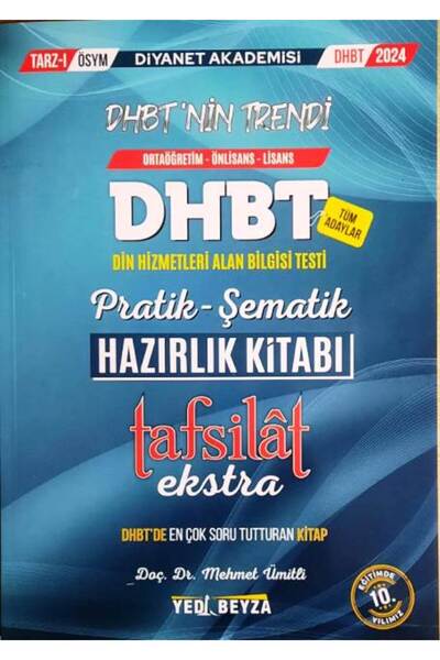 Yedi Beyza Yayınları 2024 DHBT Tafsilat Pratik Şematik Hazırlık Kitabi