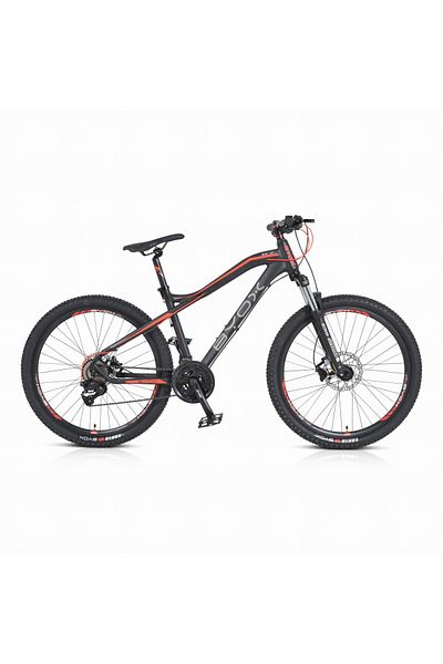 OEM Bicicleta copii cu cadru din Aluminiu, Byox alloy hdb 26.5“ Negru Rosu, 24 viteze, Frane pe disc