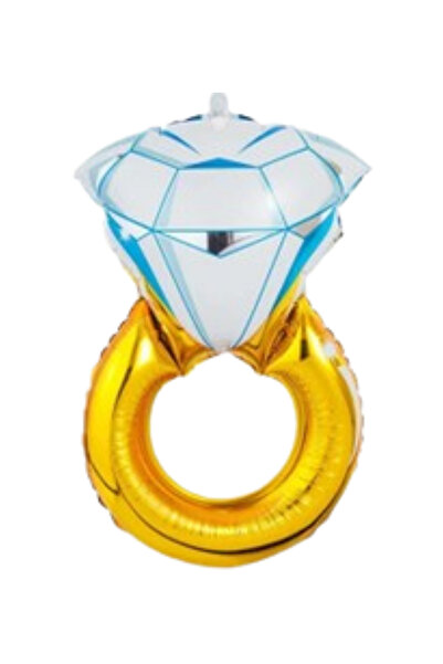 Baloncu Dede بالون رقائق معدنية على شكل حلقة بالون هيليوم لاقتراح الزواج للعش...