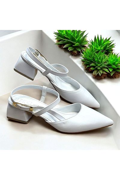 KAFKASLAR AYAKKABI Pointed Toe Short Heel Daily Evening Dress Shoes