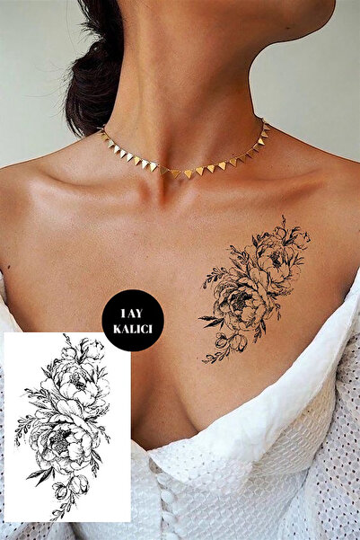TAKIŞTIR Çiçek Figürlü 12 Saat Sonra Kararan Geçici Dövme Tattoo