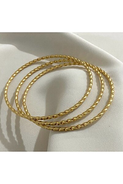 SEO AKSESUAR 3lü Ajda Burma Model Bilezik 65mm