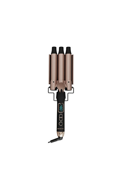 rebune ريبون جهاز فير لتجعيد الشعر بثلاث اسطوانات وشاشة عرض رقمية موديل RE-2152