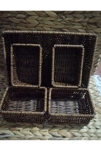 GÖNÜL 4 Compartments 5 Pieces Multi-Purpose Basket Box Organizer Organizer